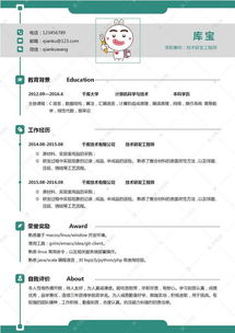 綠色簡約技術研發(fā)工程師簡歷海報模板 千庫網助力軟件開發(fā)人才脫穎而出